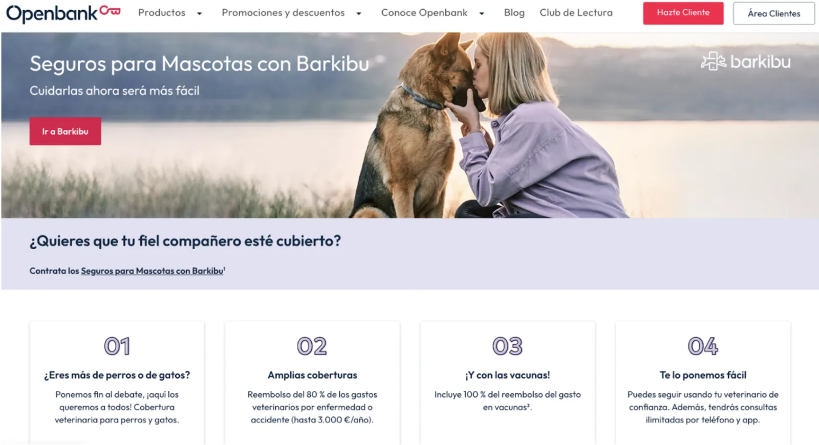 Openbank collaboration with Barkibu screenshot